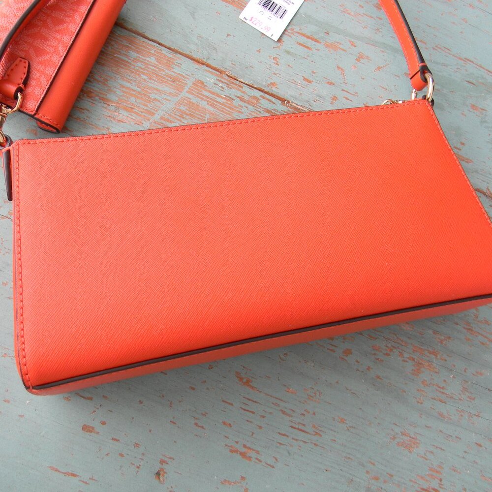NEW Michael Kors Vincent MD Leather Pouchette Shoulder Bag w/ Card Holder - Picture 7 of 9